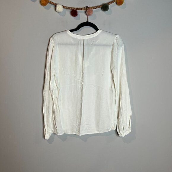 Boden Ivory Star Embroidery Polly Tassel Blouse - Picture 6 of 6